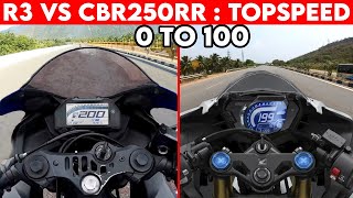 2024 Yamaha R3 VS CBR 250RR  0 TO 200  TOPSPEED [upl. by Peednam]