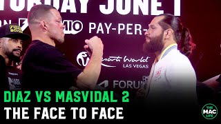 Nate Diaz vs Jorge Masvidal 2 Face to Face [upl. by Otreblada]