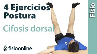 4 ejercicios para la cifosis dorsal y la postura corporal [upl. by Haim]