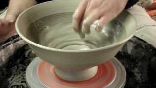 Making a big clay pottery salad bowl demo how to make a [upl. by Mohammad781]