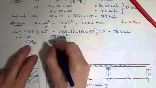 RC Beam Design EC2  Worked example  main reinforcement [upl. by Britteny]