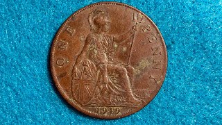 1919 UK One Penny Coins [upl. by Sinnylg213]