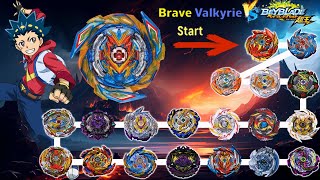 Beyblade Burst 【Brave Valkyrie VS ALL Sparking Marathon Battle】 ベイブレードバースト 베이블레이드 버스트 [upl. by Mandle]