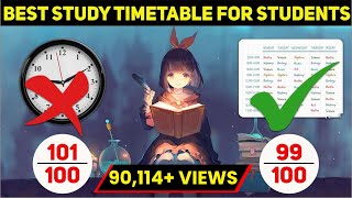 Best study timetable  Best timetable for students  Exam  Letstute [upl. by Aicala]