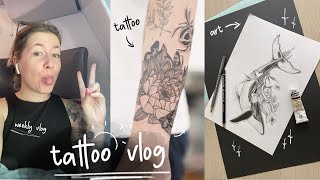 Une semaine dans ma vie de tatoueuse lété  Tattoo Artist Diaries Episode 18Anemone tatouage [upl. by Wheelwright]