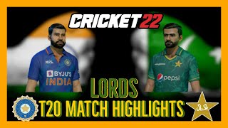 Cricket 22 India vs Pakistan T20 Full Match  PC Gameplay 1080P 60FPS [upl. by Januarius]