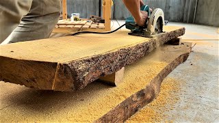 Extremely Ingenious Skills Woodworking Worker  Large Woodworking Monolithic Crafts Wooden Furniture [upl. by Ystap]