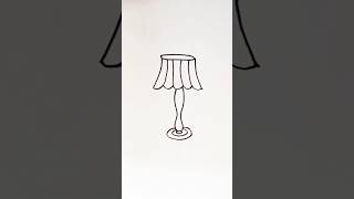 How to draw a Table Lamp drawing shortsshortvideoviralvideo [upl. by Crista]