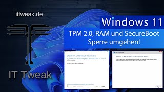 Windows 11  TPM 20 RAM und SecureBoot Sperre umgehen mit diesem Trick [upl. by Derfla786]