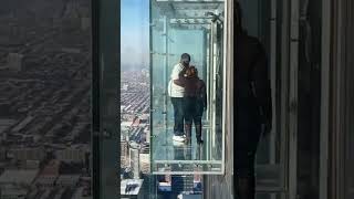 In the SkyDeck at Sears TowerWillis Tower shorts chicago [upl. by Mansur]