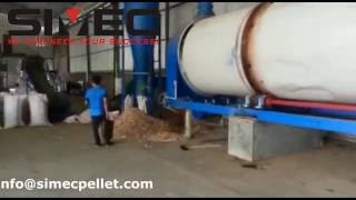 SIMEC rotary dryer working video bedding wood chip dryer sawdust drying machine [upl. by Dreda568]