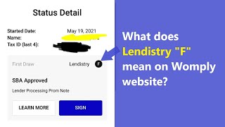 Lendistry F on Womply  what does Lendistry quotFquot mean and whats with promissory notes for PPP [upl. by Caundra]