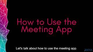 How to Use the Meeting App [upl. by Norman993]