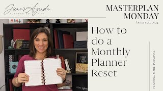 How to do a Monthly Planner Reset  Masterplan Monday [upl. by Yarb]