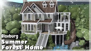 BLOXBURG Summer Forest Home Speedbuild  Roblox House Build [upl. by Lowe866]