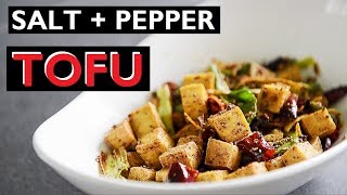 Sichuan Salt Pepper Tofu Recipe  EASY CHINESE VEGAN DISH [upl. by Arsuy]