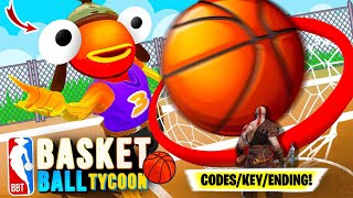 Fortnite BASKETBALL TYCOON VAULT CODES KEY SECRET TOY VIP AREA AND ENDING Fortnite Tycoon [upl. by Tteve]