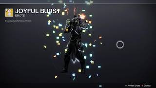 How to get Joyful Burst exotic emote  Fateful Spin Triumph Destiny 2 [upl. by Aonehc]