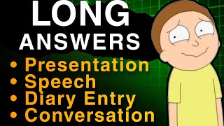 Class 10 English Long Answers Tricks🔥 Diary entry Speech draft Presentation draft Conversation [upl. by Asquith]