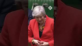 Theresa May hugs Ian Blackford before farewell speech [upl. by Adnauq]