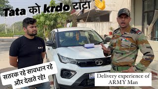 DELIVERY EXPERIENCE OF ARMY PERSON AT TATA MOTORS  Fit amp Finish issue in Tata Cars PDI [upl. by Atiana]