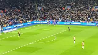 Leicester vs Southampton 2024 championship  Vardy celebrating goal number 4 [upl. by Aernda]