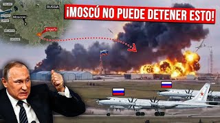 ¡Putin en SHOCK Explosiones en la base AÉREA DE BOMBARDEROS más famosa de Rusia ¡ENGELS EN LLAMAS [upl. by Plank]