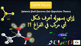 إزاي بسهوله أعرف شكل اي مركب في الفراغ  VSEPR Theory  How to know bond angle and geometry [upl. by Wagstaff]