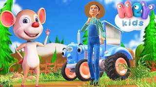 En Bonde I Vår By 🚜 Barnesanger på Norsk  HeyKids [upl. by Annahgiel]