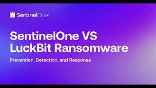 SentinelOne Demo SentinelOne VS LuckBit Ransomware  Protection [upl. by Enaffit]