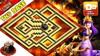 NEW STRONGEST Town Hall 9 TH9 WAR Base With CopyLink 2022  Clash Of Clans 717 [upl. by Aspia]