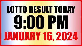 Lotto Result Today 9pm Draw January 16 2024 Swertres Ez2 Pcso [upl. by Grissel]