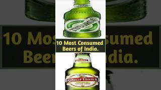 10 Most Consumed Beers in India shorts mostconsumedbeersindia [upl. by Knox]