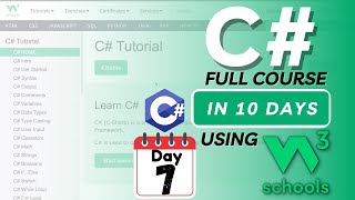 C Full Course in 10 Days using W3Schools  Day7 of W3Schools C Tutorial [upl. by Otho]