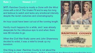 Movie Review Raintree County 1957 HD [upl. by Enoved875]