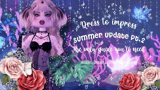 ✨ DTI SUMMER UPDATE PT2 GUIDE New items codes quest tips amp tricks and more  luvprimrose✨ [upl. by Aehsan]