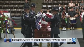 Final call Comstock Twp fire chief laid to rest [upl. by Anselmi935]