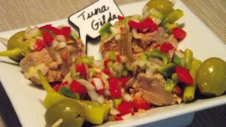 How to make a traditional Basque Pintxo Tuna Gilda [upl. by Andryc689]