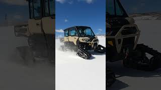 UTV with Snow Tracks canam utvs adventureawaits canamdefender [upl. by Boyden]