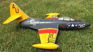 Bryans Freewing F9F Panther 64mm EDF Jet Flight [upl. by Cyprian156]