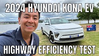 2024 Hyundai Kona Electric Vehicle Highway Efficiency Test Australia [upl. by Angell827]