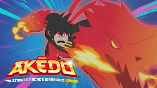 Earth And Fire  Akedo Ultimate Arcade Warriors  Cartoons For Kids  Wildbrain Superheroes [upl. by Yrian]