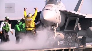 FA18EF Super Hornet Catapult Launchs  USS Enterprise Flight Deck Operations [upl. by Sigismundo]