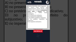 📘 415  QUESTÃO DE PORTUGUÊS PARA CONCURSO quiz shorts concurso portugues simulado [upl. by Knarf]