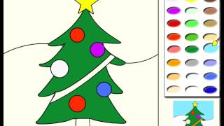 Noël jeu de coloriage arbre  jeux pour enfants [upl. by Luce]