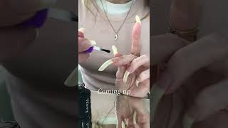 Painting and Filing Long Natural Nails  Nail Care  Nail Polish  ASMR [upl. by Karlik]