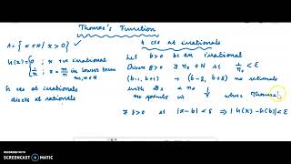 Thomaes function continuous at every irrational [upl. by Sacttler846]