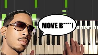 Ludacris  Move Btch Get Out The Way Piano Tutorial Lesson [upl. by Aerdnod]