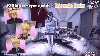 Killing Everyone with Blonde hair  Yandere Simulator Challenge [upl. by Evetta]