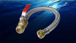 How to Install a Water Heater with Flex Hose Water Connectors [upl. by Adlare]